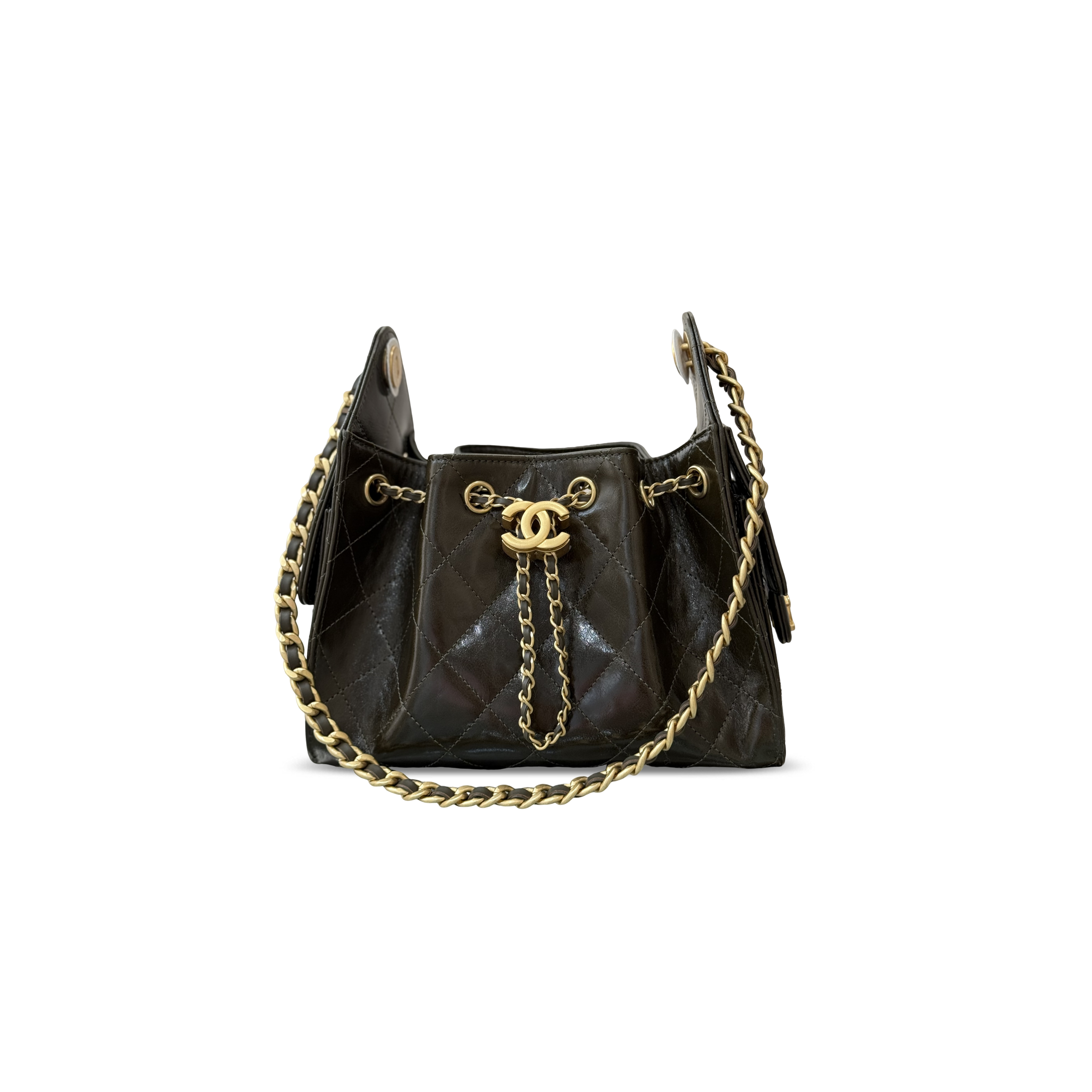 CHANEL 25 MINI HANDBAG OIL-WAXED CALFSKIN AS5631 (22*20*12.5cm)